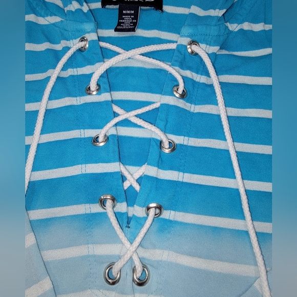 Chaps Denim Blue Striped Garment - Picture 2 of 9